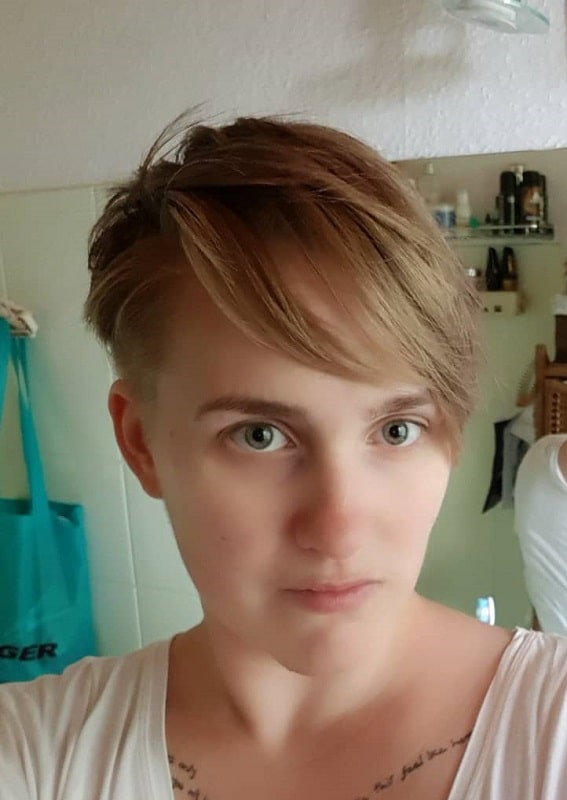 Pixie Cut with Side Swept Bangs