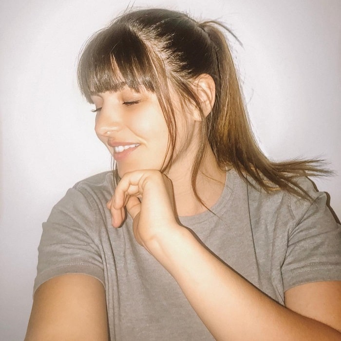Straight Bangs with Ponytail