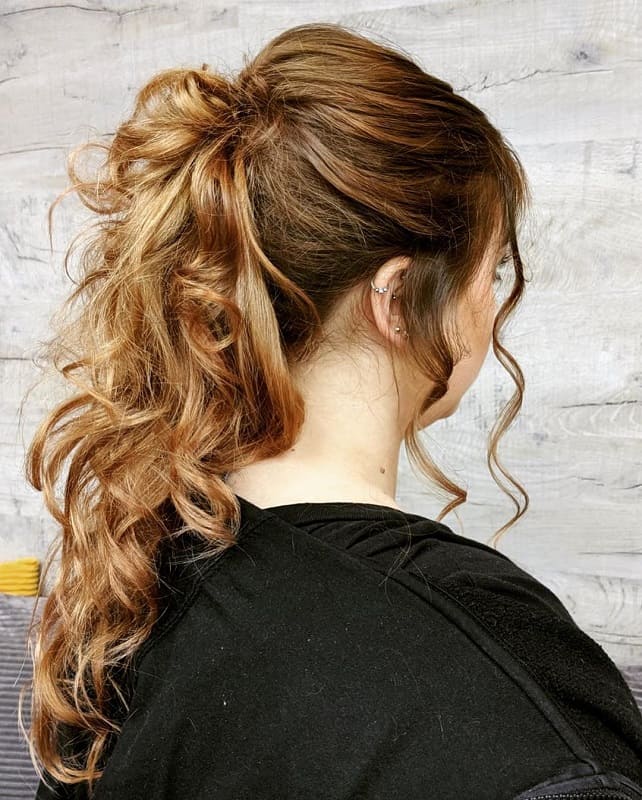 Curly Messy Ponytail