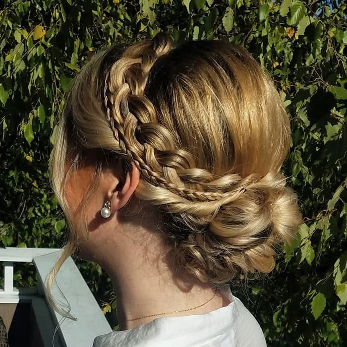 Updos for Medium Hair with Braids