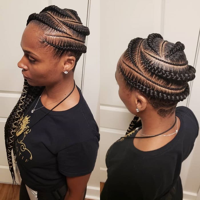 Ghana braids for long hair