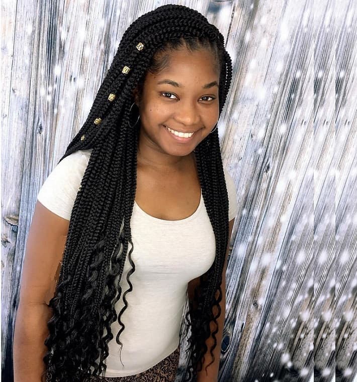 Poetic Justice Braid with Curly Ends