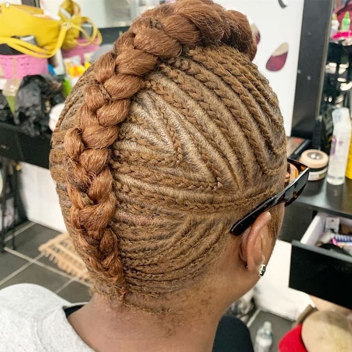 Braided Updo with Weave