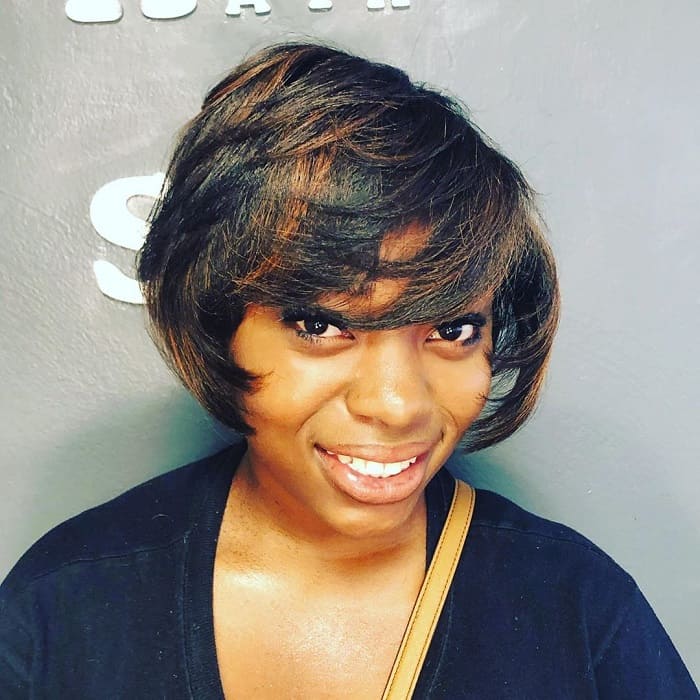Layered Bob with Weave
