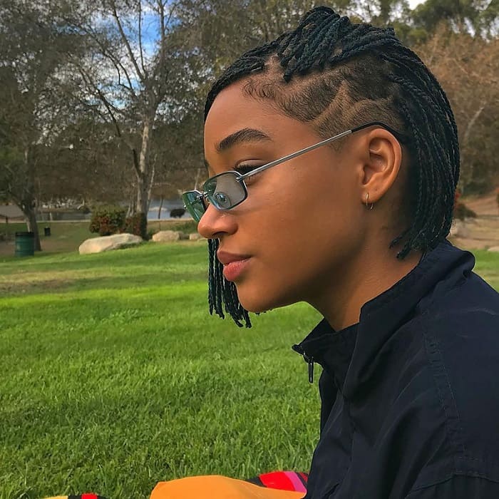 Braided Bob with Shaved Sides