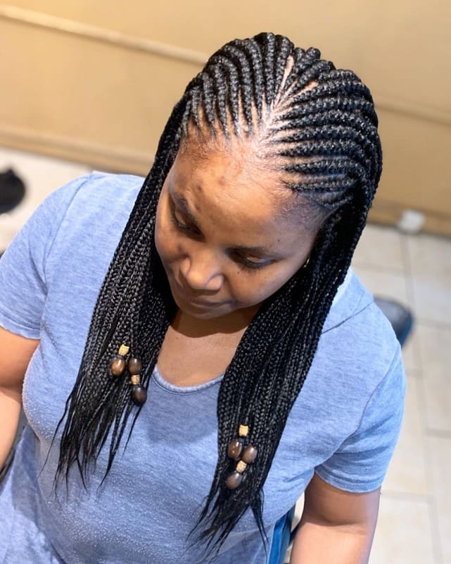 Long Braids with Beads