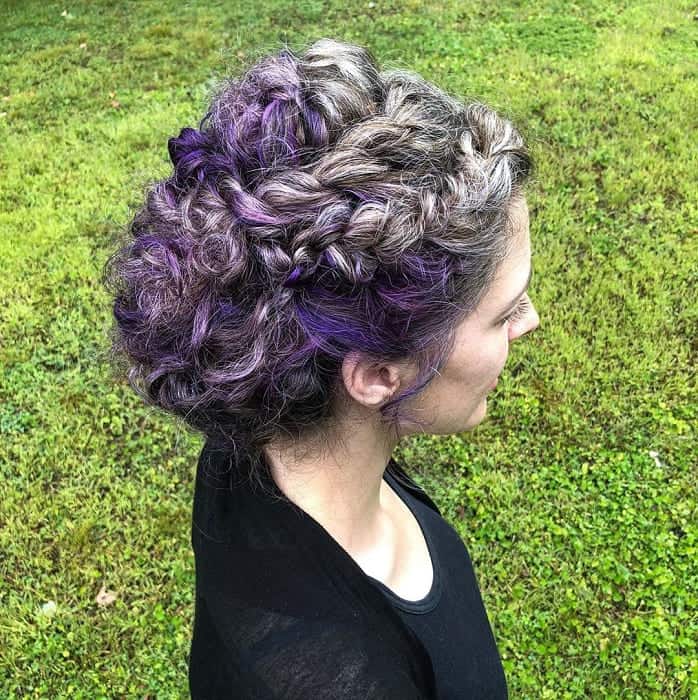 Curly Braided Updo