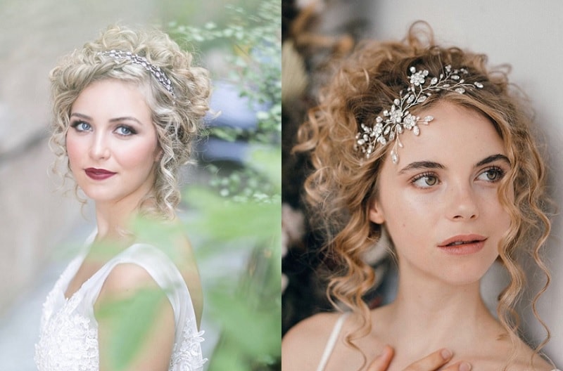 long curly hairstyle for wedding