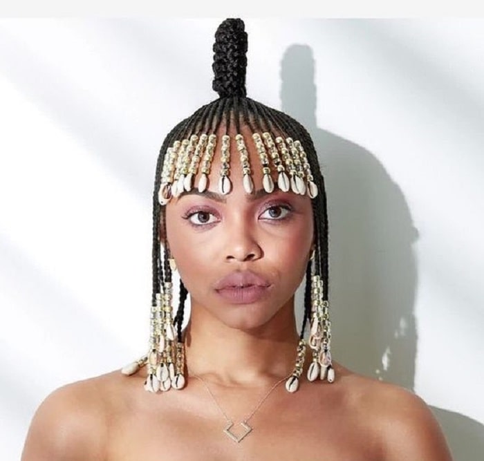 Short Hair Braids With Beads