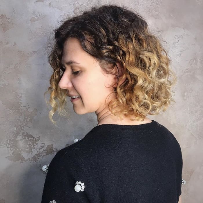 Short Curly Hair Ombre