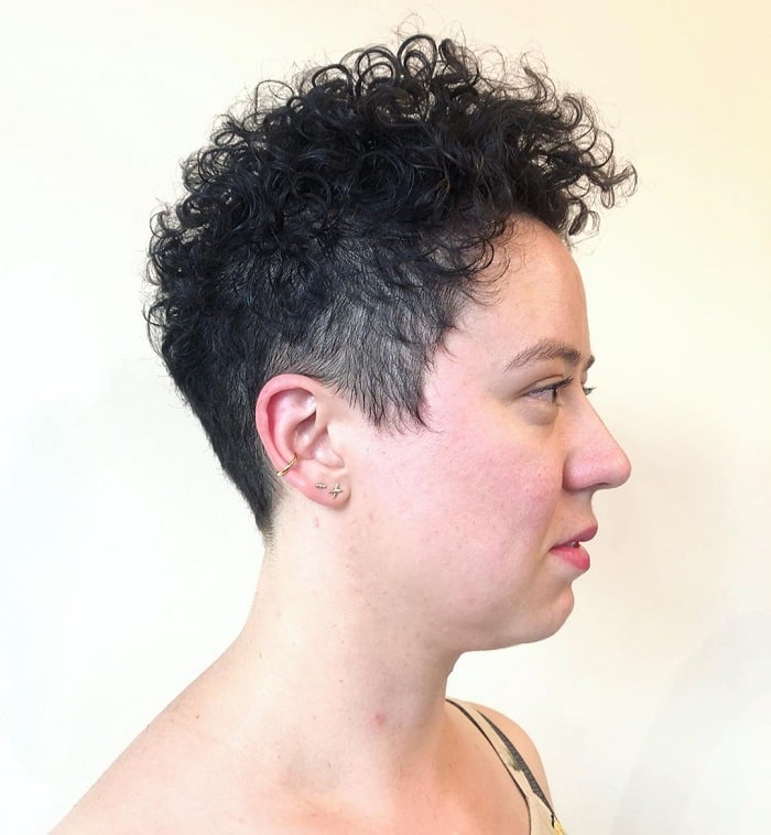 Tapered Curly Pixie