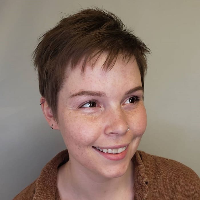 Layered Pixie for Thin Hair