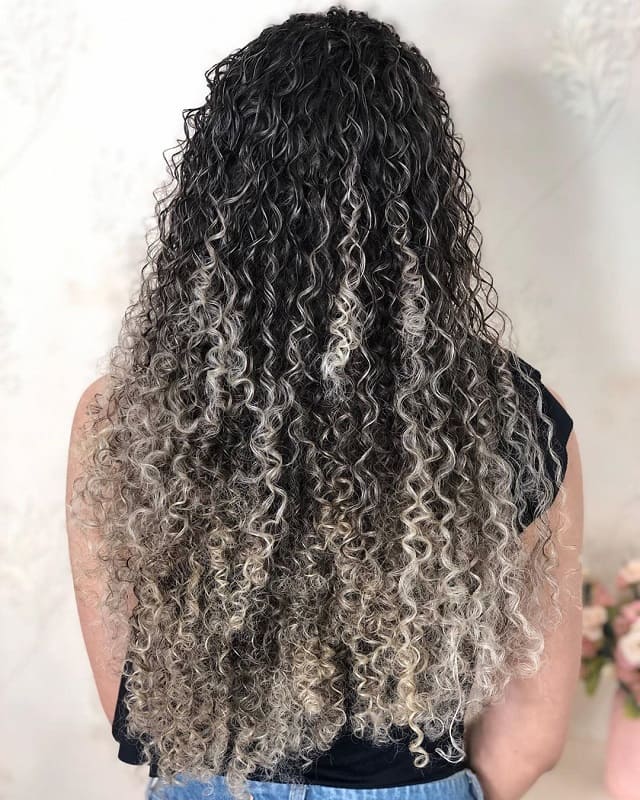 Long Curly Ombre Hair