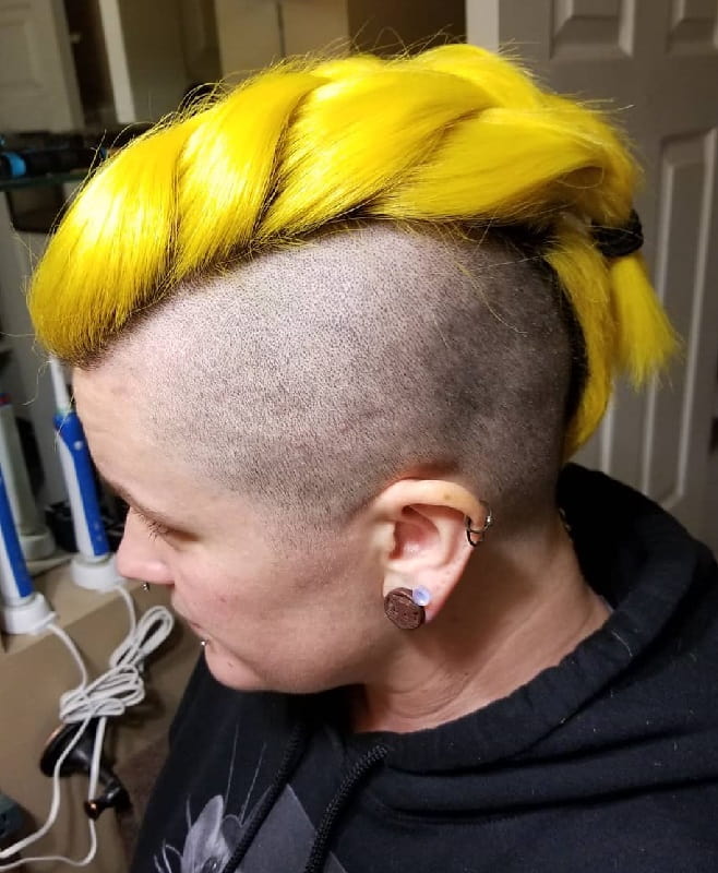 Mohawk Ponytail With Shaved Sides
