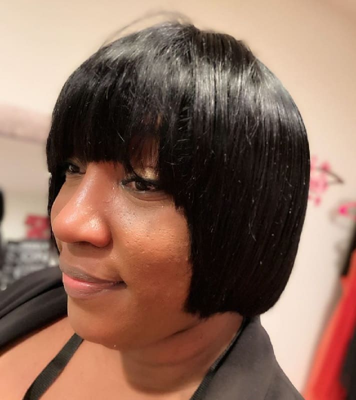 Bob with Bangs for Black Woman