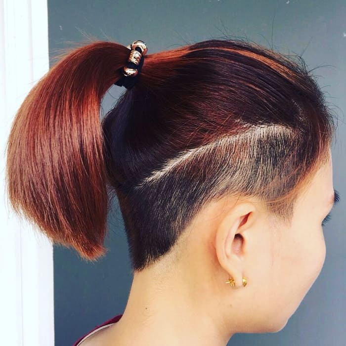 Undercut Hair with Ponytail