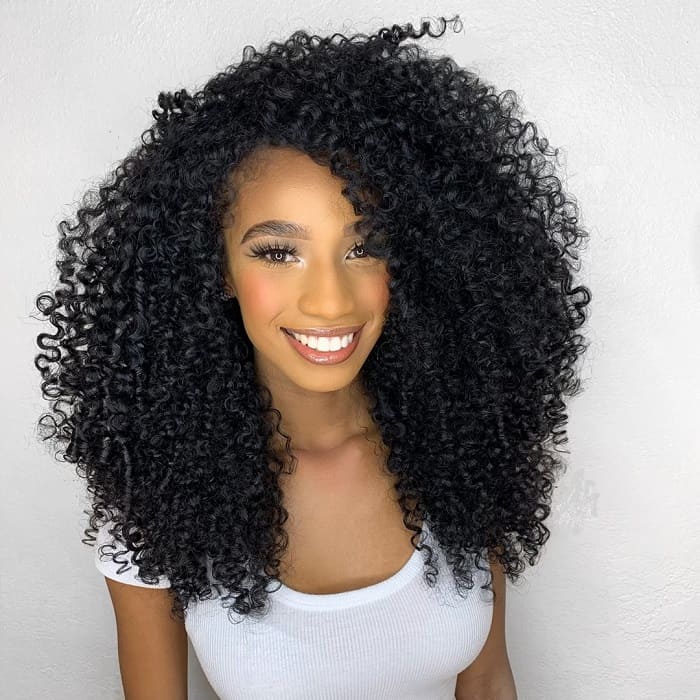 Kinky Curly Hair With Long Layers
