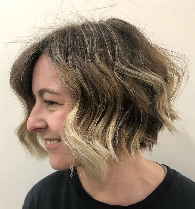 Textured Bob with Highlights