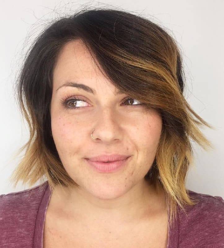 Textured Bob with Side Bangs