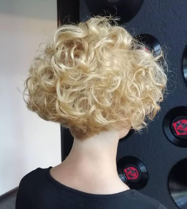 Very Short Curly Blonde Hair