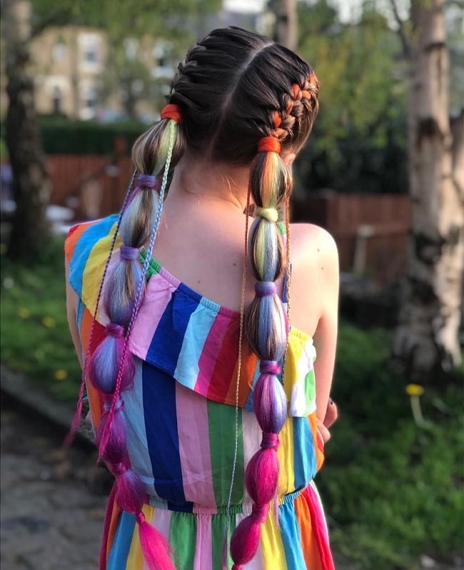 Two French Braids with Extensions