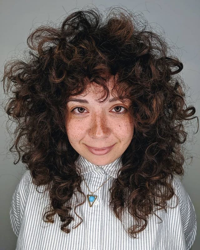 Curly Shag for Thick Hair