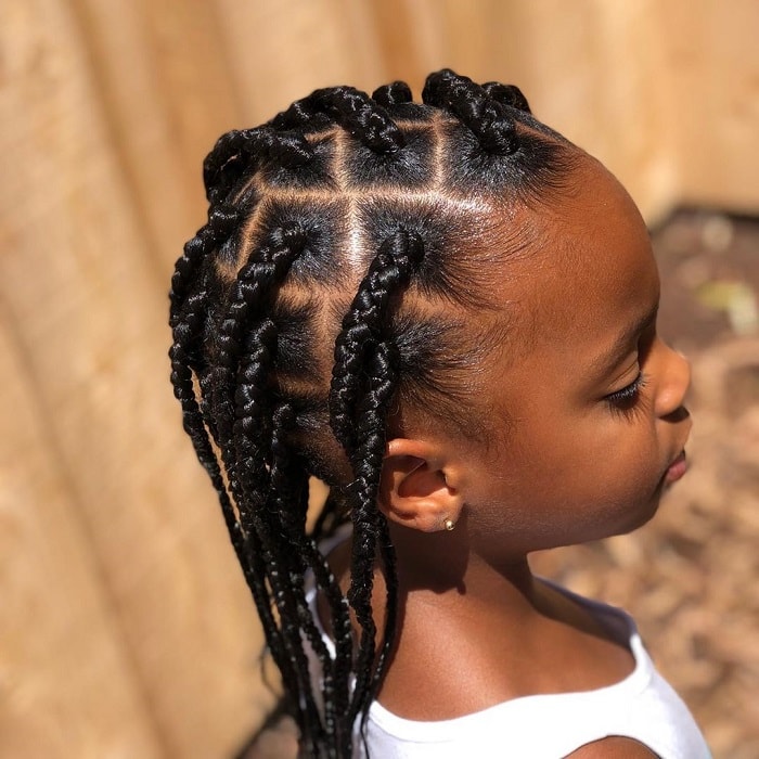 23 Examples of The Best Box Braids for Kids – StyleDope