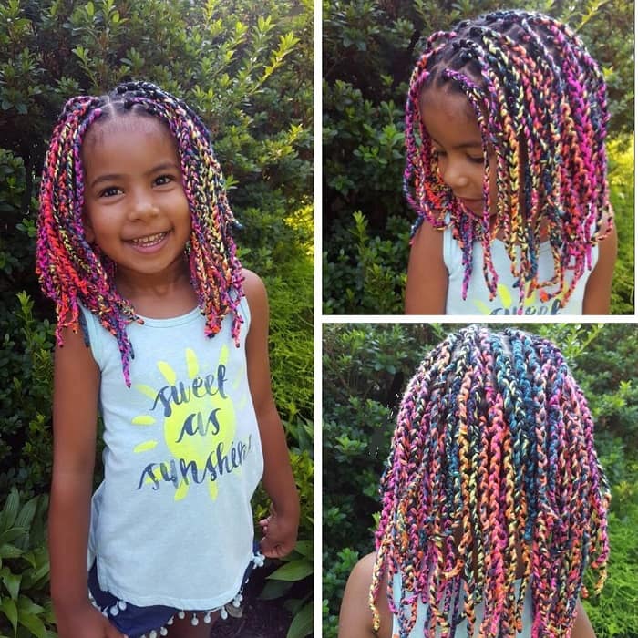 23 Examples of The Best Box Braids for Kids – StyleDope