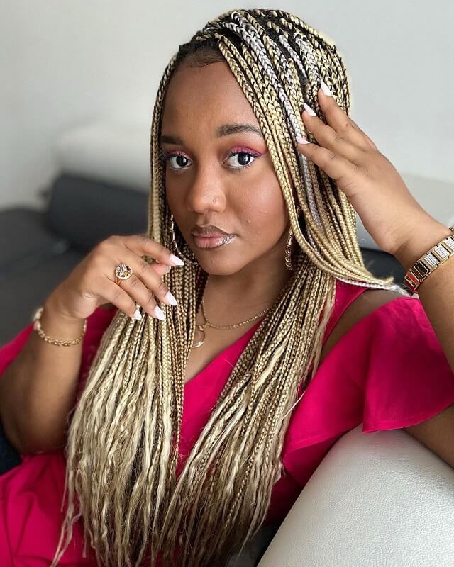 Box Braids with Color