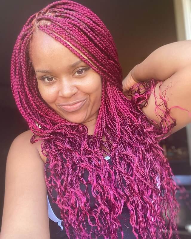 burgundy crochet box braids