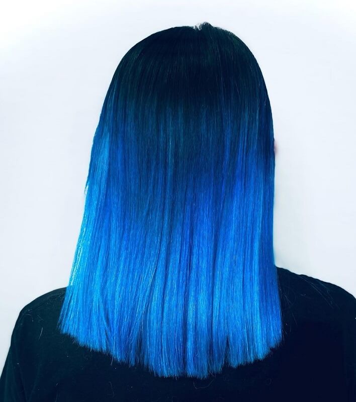 short blue ombre hair