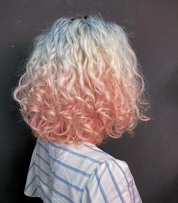 short curly ombre hair
