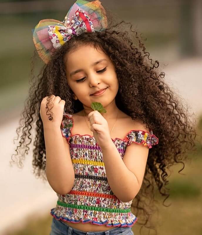 thick curly haircut for little girls