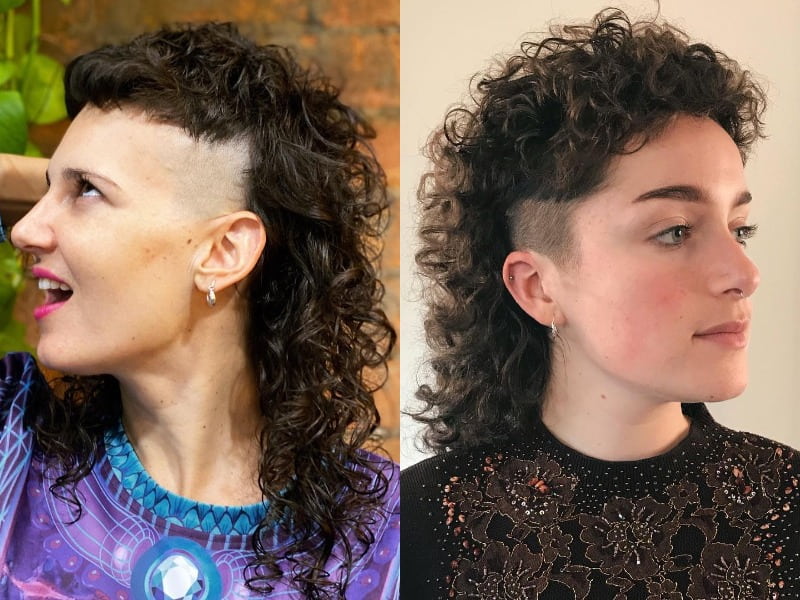 curly mohawk mullet